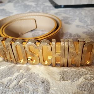 Moschino belt with name on it